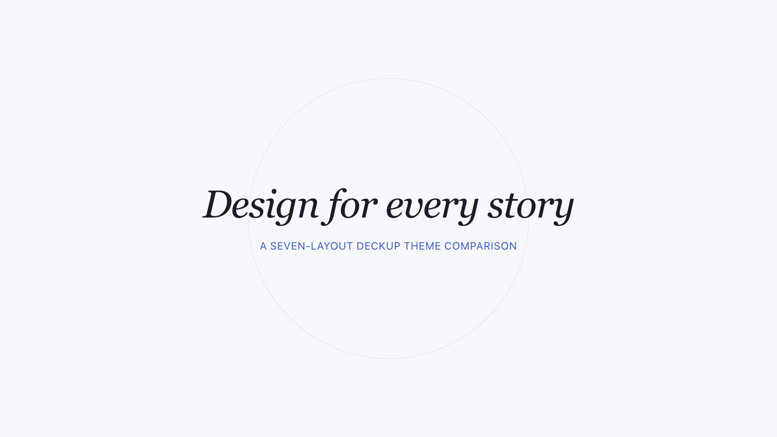 Default theme cover with a serif heading and circular ornament